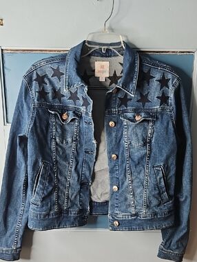 LuLaRoe Denim Jacket with Star Detail Medium
